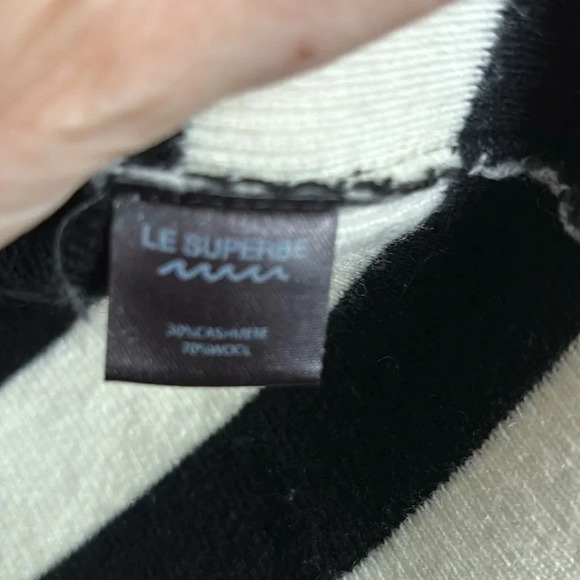 Good condition LESUPERBE women’s striped sweater  size S - Picture 5 of 9